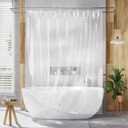 AmazerBath Extra Long Shower Curtain Liner, Clear, 84 Inches Long, 72x84 Plastic Curtain Liner, Cute PEVA Tall Shower Liner for Bathroom with 3 Magnets