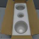 3-Pack White Linen Frosted Bell Glass Shade Replacements, Ceiling Fan Light Covers Glass Globes Lampshades for Chandelier Vanity Lights Wall Sconces, 1.61" Fitter Size, 5" high x 4.7" diameter