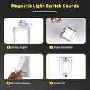 Magnetic Light Switch Guard Cover- PSZEZNZ Light Switch Outlet Covers for Flat Modern Wall Switches-Child Safety Protection(Clear,4 Piece)