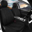 Breathable Premium Car Seat Covers Full Set3D Air-Mesh Seat Covers for CarsComfortable Safety Airbag CompatibleUniversal for Most Cars Sedan Truck SUV(Black)