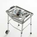 Bluestone Walker Tray- Upright with Holders-Universal Table Fits Most Standard Folding Walkers-Home Mobility Medical Equipment Accessories, 1 Count (Pack of 1)