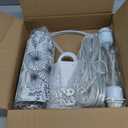 2 Pack Plug in Pendant Light, Hanging Light with 15Ft Clear Cord, On/Off Switch, Flower Fabric Lamp Shade, Hanging Light Fixture for Bedroom, Kitchen, Living Room, Dining Table