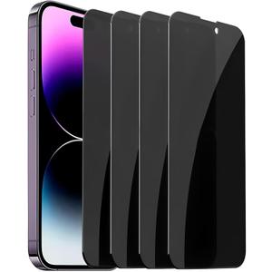 1-4Pcs Anti-Spy Privacy Screen Protectors for iPhone 16/15/14/13/12/11 Pro Max Mini Plus 9H Tempered Glass with 28 Anti-Peep Phone Screen Film (For iPhone 11 Pro,1PCS Privacy Glass)