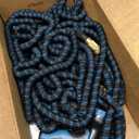 HBlife Expandable Garden Hose 100FT, Flexible Lightweight Water Hose with 10 Function Nozzle Sprayer Expanding Durable Hose with 3/4 Inch Fittings No-Kink, Black & Blue