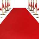 SALLOUS 450 GSM Extra Thick Red Carpet Runner 4x30 ft, Heavy-Duty Reusable Rug Runner for Party, Non-Slip Red Carpet with Rubber Backing, Aisle Runway Rug for Weddings, Events Decorations
