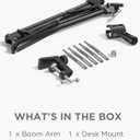 InnoGear Boom Arm Microphone Mic Stand for Blue Yeti HyperX QuadCast SoloCast Snowball Fifine Shure SM7B and Other Mic, Black