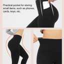 Thermal Leggings for Women Warm Winter Butt Lifting High Waisted Tummy Control Tights with Pockets (M)
