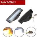 for 1989 1990 1991 1992 1993 1994 1995 Toyota Pickup 2/4WD, 1990 1991 4Runner Front Bumper Turn Signal DRL Daytime Light Smoked Lens Amber & White LED TO2520105 TO2521107
