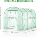 Walk-in Greenhouse, 10x7x7 FT Heavy Duty Tunnel Green House for Outdoors, Portable Green Houses for Outside, Winter Hot House with Metal Frame & Roll-up Zipper Door Screen Windows