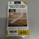 2 x 4 Clear Silicone Wall Protector Strips  Self-Adhesive Door Slam Stoppers & Noise Dampening Bumpers for Cabinets, Car, Toilet Lids, Drawers, Shower  5.5" x 0.7" x 0.2" by Vellax