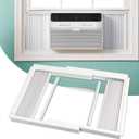 Flehomo Window Air Conditioner Side Panels with Frame, Adjustable Insulation AC Side Panel for 12,000 BTU Window AC Unit, Frame Included