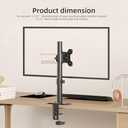 Suptek Single Head and Plate Vesa Pole Mount Bracket for Suptek Monitor Mount,1 Pack(MD6TB) (Black)