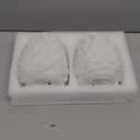 Homemory 2 Pcs Pine Cone Candles Flameless, White LED Flickering Lights with 6 Hours Timer, Battery Operated Candles for New Year Celebration Holiday Decorations D4.3 x H4.7 Inches