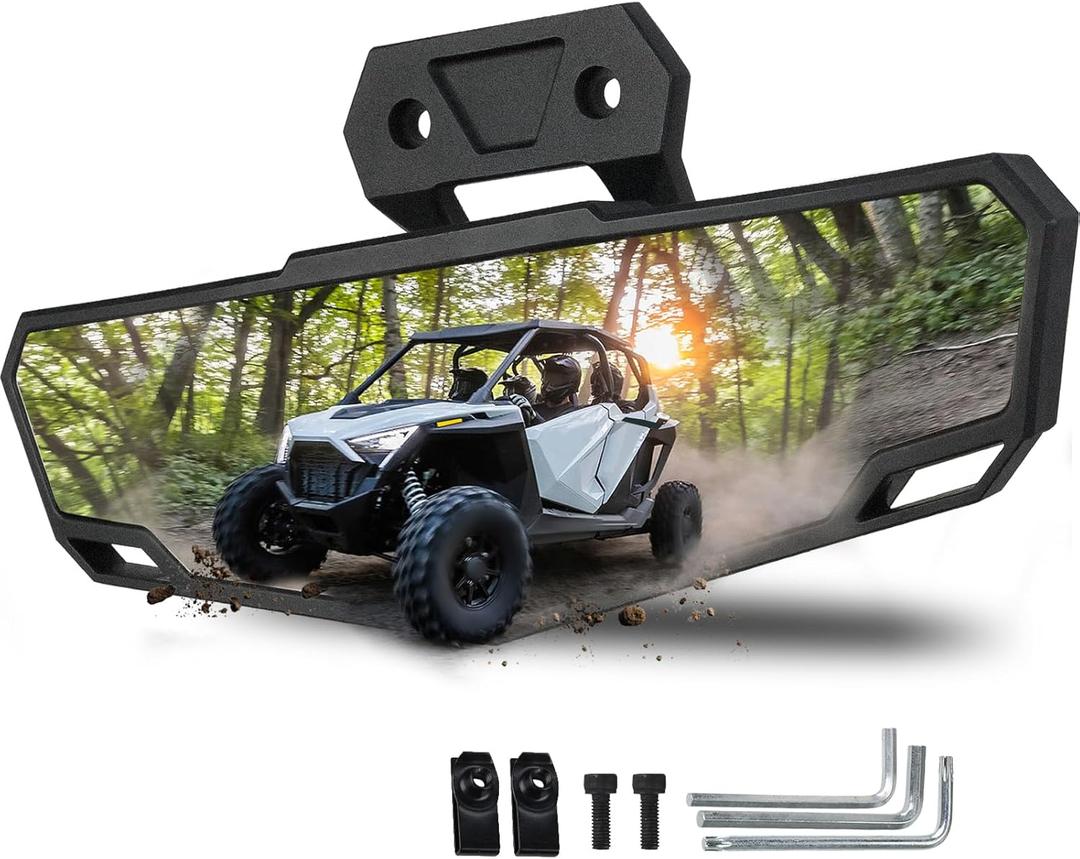 Rear View Mirror, Race Convex Mirror Compatible with Polaris RZR XP 1000, PRO XP 4, Pro S, Turbo R, Trail/S 2024 2023 2022 2021 2020 HD Replacement for #2883763