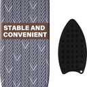Ironing Board - Adjustable Height Iron Board, T-Leg Stability, Full Size Heat Resistant Cover Pad, Space-Saving Foldable Design for Home & Professional Use (Gray 43 X 13 Inches)