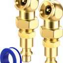 2-Pack Ball Foot Air Chuck Set, 1/4" FNPT Closed Flow Tire Chuck Inflator Nozzle w/Air Chuck Quick Connect, Tire Air Nozzle for Tire Inflator Gauge, Tire Hose Tool, Air Compressor Attachments