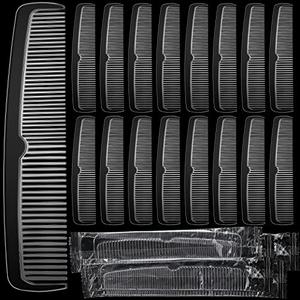 Lallisa 100 Pcs Individually Wrapped Hair Combs small Disposable plastic Pocket fine and wide Tooth Comb Bulk for Women Men Family Hotel Travel Homeless(Transparent)