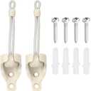 uxcell 2Set Universal Sun Shade Replacement Parts, Bungee Tie Downs with Bungee Receivers Brackets for Exterior Roller Shade, Outdoor Indoor Roller Up Blinds, Beige