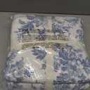 Laura Ashley - Flannel Sheets King Size, Anti-Pilling & Wrinkle Resistant Cotton, Touchably Soft for All-Season Comfort - Bed Sheets with Matching Pillowcases & Fitted Sheet (Vanessa Blue)