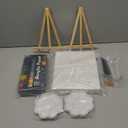 Cholemy 36 Pcs Paint and Sip Kit for Adults 8''x10'' Pre Drawn Canvas for Painting DIY Afro Acrylic Painting Kit Wood Easel Brushes Date Night Bulk for Easter Party Gifts(Plants Animals)