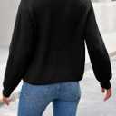 Saodimallsu Womens Cropped Cardigan Sweaters Button Up Long Sleeve Crewneck Fall Dressy Casual Knit Sweater Jackets (Black)