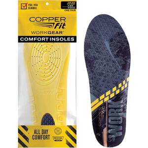 Copper Fit Unisex Work Gear Comfort Insoles Black
