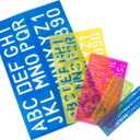 2 x Mr. Pen Letters and Numbers Alphabet Templates, Letter Stencils, Pack of 5
