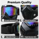 2 Pack Motorcycle Mask,Tactical Full Face Mask Ski Mask Goggles Detachable,Airsoft Mask Full Face, Paintball Mask