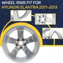 New 16x6.5 inch 16" x 6.5" Premium Aluminum Alloy Wheel Rim Fits for Hyundai Elantra 2011 2012 2013, Direct Fit, ALY70806U20N