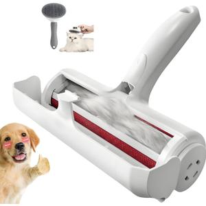 2 x Roller Pet Hair Removal ToolReusable Lint Roller - Cat and Dog Hair Remover for FurnitureDog Brush for SheddingPortable Multi-Surface Fur Removal Tool (Sofas,Carpets,Clothing,Bed Sheet)