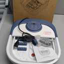 Tenswa Collapsible Foot Spa Bath Massager with Heat, Bubbles, Pedicure Foot Spa with 8 Rollers, Tub for Stress Relief, Soaker with Mini Acupressure Massage Points & Temperature Control