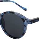 ZENOTTIC Polarized Round Sunglasses, Stylish Sunglasses for Men and Women Retro Classic, Multi-Style Selection (Demi Blue/Grey)