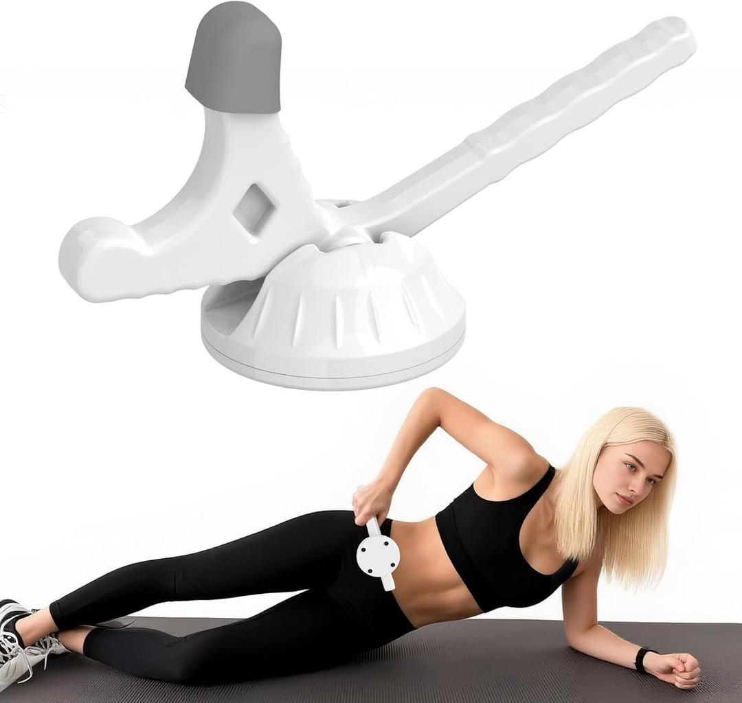 Psoas Release Tool-Hip Hook Psoas Muscle Release Tool Fully Adjustable for Iliacus,Waist Pain Sciatica,Back&Posture Relief,Hip Flexor Release Tool and Trigger Point Massage Tool [Patent Pending] (White)