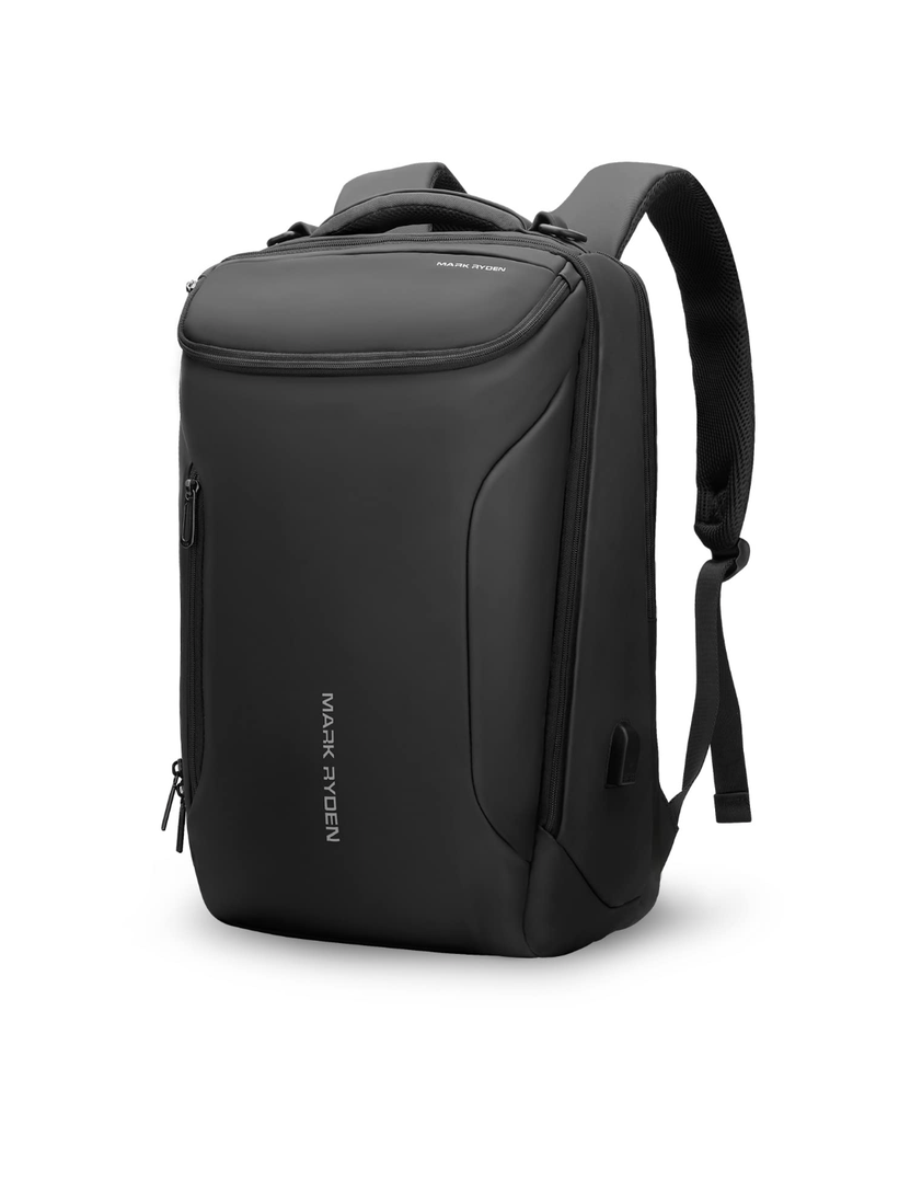 MARK RYDEN Business Backpack for Men, Waterproof High Tech Backpack with Sport Car Shape Design and USB Charging Port, Travel Laptop Backpack Fits 17.3 Inch Notebook