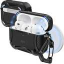 ESR for AirPods Pro 3 Case (2025), Compatible with Airpods Pro 4 Generation (USB-C Cable), Magnetic Lid, MagSafe Ready, Powerful Drop Protection, Cyber Series, Black