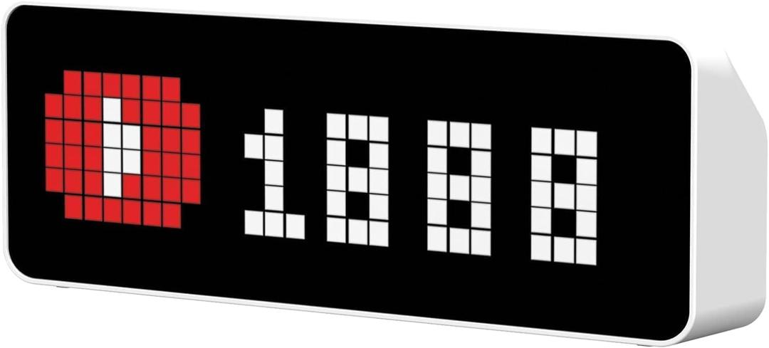 ULANZI TC001 Smart Pixel Clock, Gaming Setup Digital Alarm Clock with Weather - Awtrix Simulator - WiFi Connect, Social Media Counter, Retro Pixel Art Clock for Gaming Room,Bedside, Office Decor