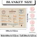 Cat Dad Gifts - Heartwarming Message Cat Throw Blanket for Feline Lovers, Funny Couch and Sofa Present, Gift for Him, Fathers Day Birthday Christmas, Cozy Lap TV Throw, 50'' x 60''