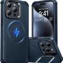 ESR for iPhone 15 Pro Case with Stand, 23 ft Military-Grade Drop Protection, Heavy Duty Magnetic Phone Case, Compatible with MagSafe Accessories, Cyber Series, Blue