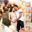Baby Boxes with Letters, 5 Transparent Baby Shower Balloon Boxes with 78 Letters & Numbers for Gender Reveal Decorations Birthday Wedding Party Grad Backdrop Bridal Shower, White