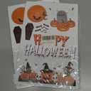 2 x Halloween Party Decorations - Reusable Window Clings for Halloween Decorations Indoor Outdoor | Pumpkin Ghost Static Window Decor Stickers for Office Party Favors Supplies Crafts Gifts Toys for Kids (Black)
