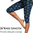 Septangle Women's Swim Bottom Mid Waist UPF 50+ Swimwear Rash Guard Sport Leggings (Blue)