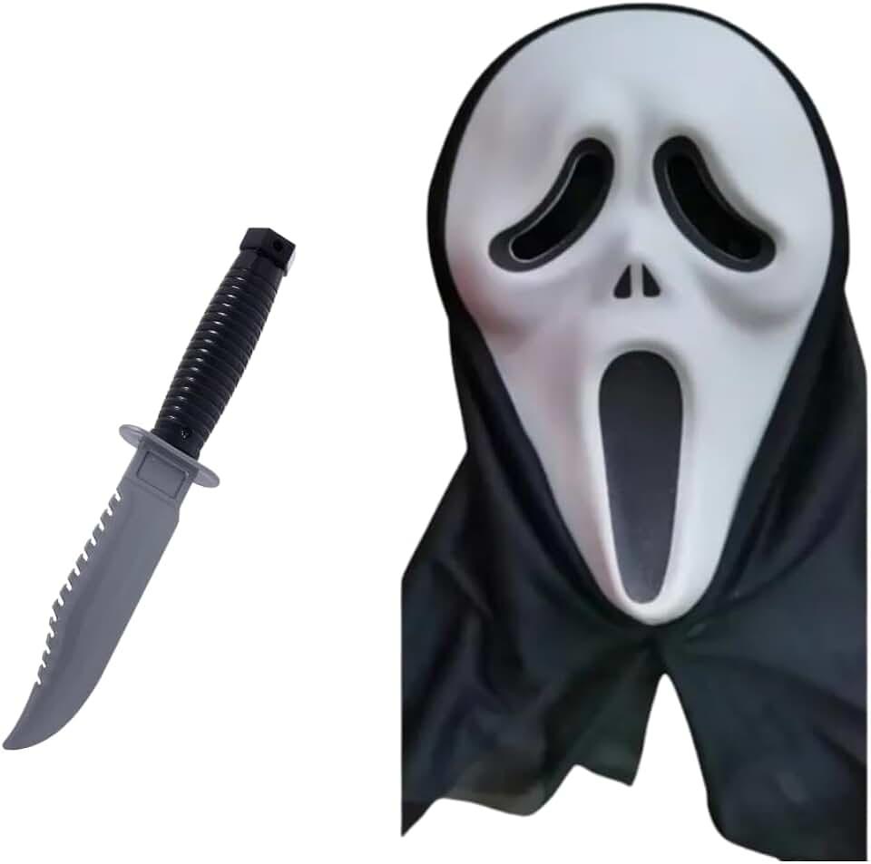 Festive Find Store Scary Scream Face Mask for Halloween Horror Scream Face Mask for Halloween Costume Cosplay Party Mask