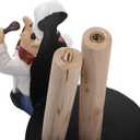Chef Style Paper Towel Holder, Resin Crafts Display Chef Figurines Creative Roll Paper Stand for Countertop Kitchen Cafe Restaurant Dessert Shop Cake Shop Decoration, 12"L x 6.5"W