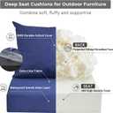 IPYNBAP Outdoor Cushions for Patio Furniture,Outdoor Seat Cushion Set 24 x 24 x 5.75 Inch,Waterproof & Fade Resistant Outdoor Chair Cushions,Deep Patio Chair Cushion with Removable Cover,Navy Blue