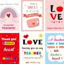 Valentine's Day Cards for Teachers Happy Valentine Teacher Appreciation Cards Holiday Thank You Notes 12Pcs