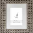 HD Designs Brown Cross Pattern Photo Frame, 8" x 10"