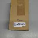 Yeaqee 50 Pcs Mini Metallic Paper Gift Bags with Handles 4x2.75x4.5'' Tiny Small Gift Bags with Thank You Tag for Christmas Wedding Birthday Welcome Return Gifts Small Business(White, Gold)