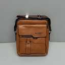 Men's Retro Leather Shoulder Bag - Stylish and Practical Messenger Bag with Multiple Compartments (Light Brown)