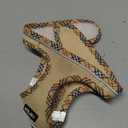 AMTOR Small Dog Harness with Leash Set, No Escape Easy Walk Puppy Harnesses for Training Walking, Step-in Reflective Soft Dogs Vest for XS S Medium Extra-Small Large Sized Dog(Beige,S)