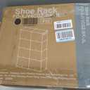 DUMOS 8-Tier Shoe Storage Cabinet with Door, Stackable, 32 Pairs, Black